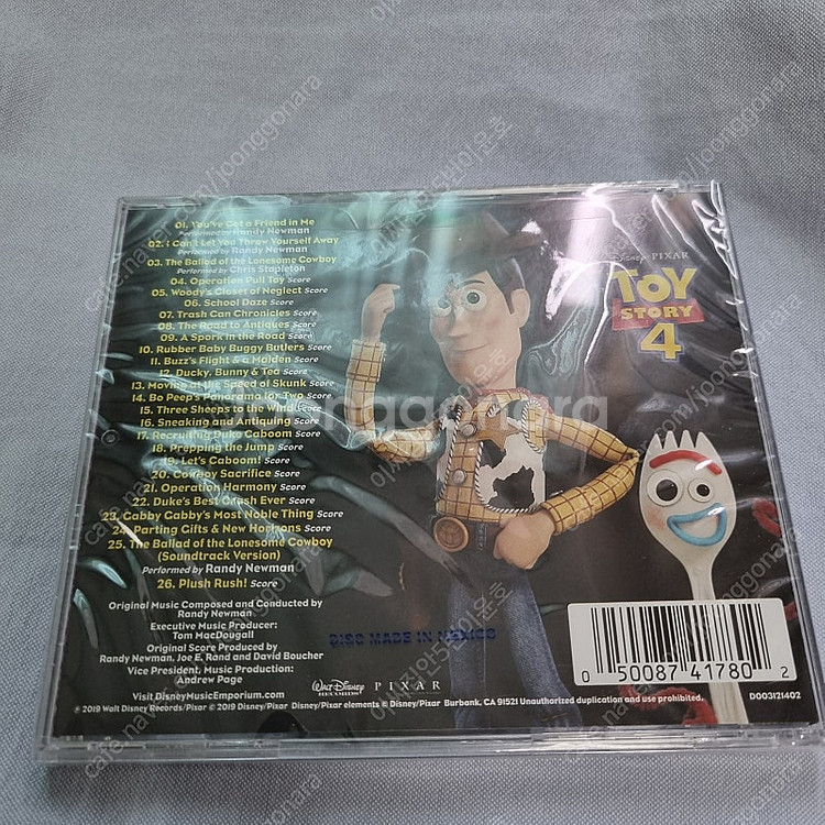 (새상품)토이스토리 4 ost CD 디즈니 픽사--2