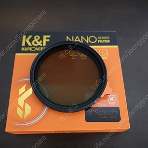 K&F NANO-X 블랙미스트 1/4 + 가변 ND2-32 2 in 1 필터 72mm