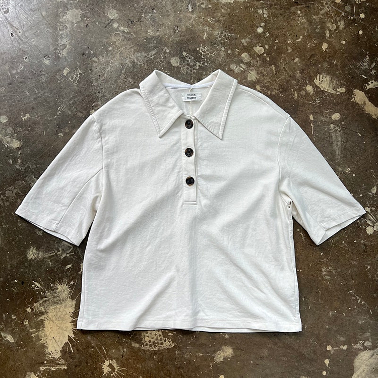F) 스튜디오 톰보이 반팔카라 티셔츠 시스템 오즈세컨 sjsj 이미지