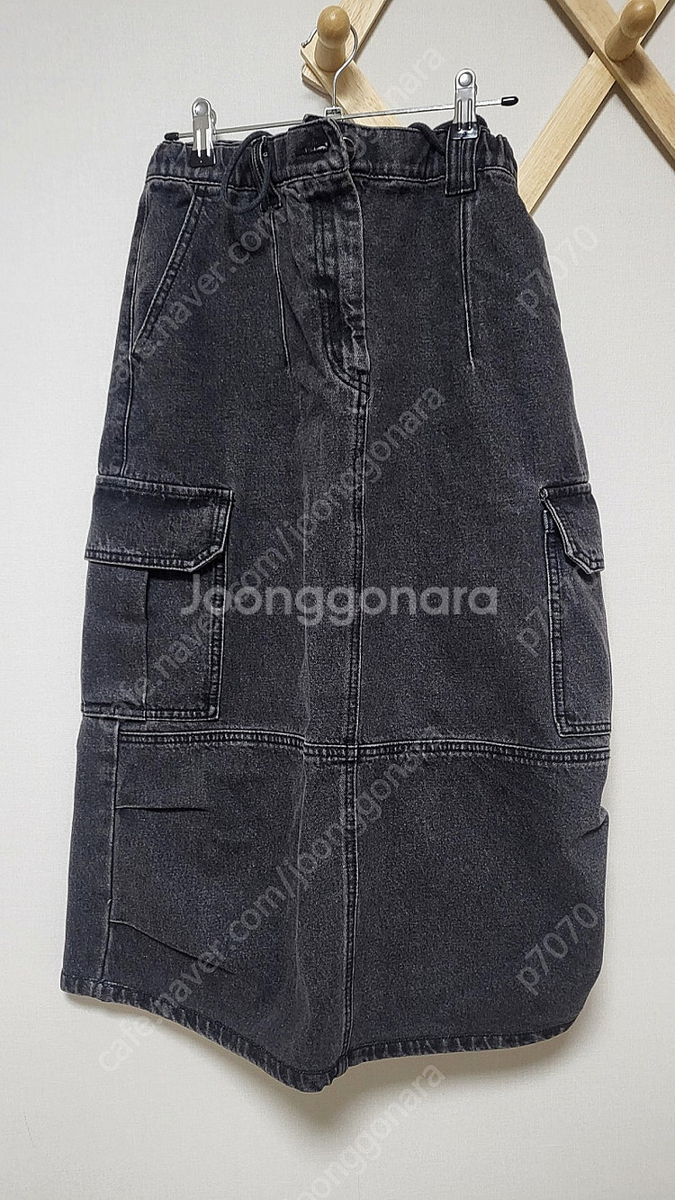 노이어 데님 카고 스커트 (기장 수선함)--1