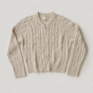 스무드무드 - Malibu Cable Zip Cardigan Beige