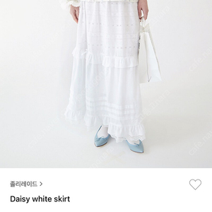 졸리레이드 daisy white skirt 팝니다