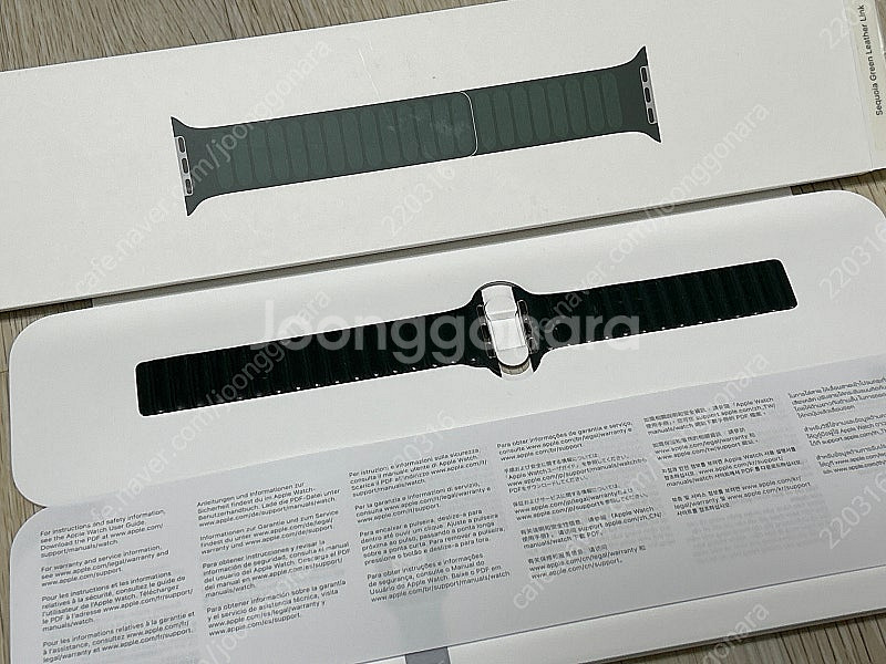 애플워치 정품 가죽 링크 45mm 44mm 세쿼이아 그...--0