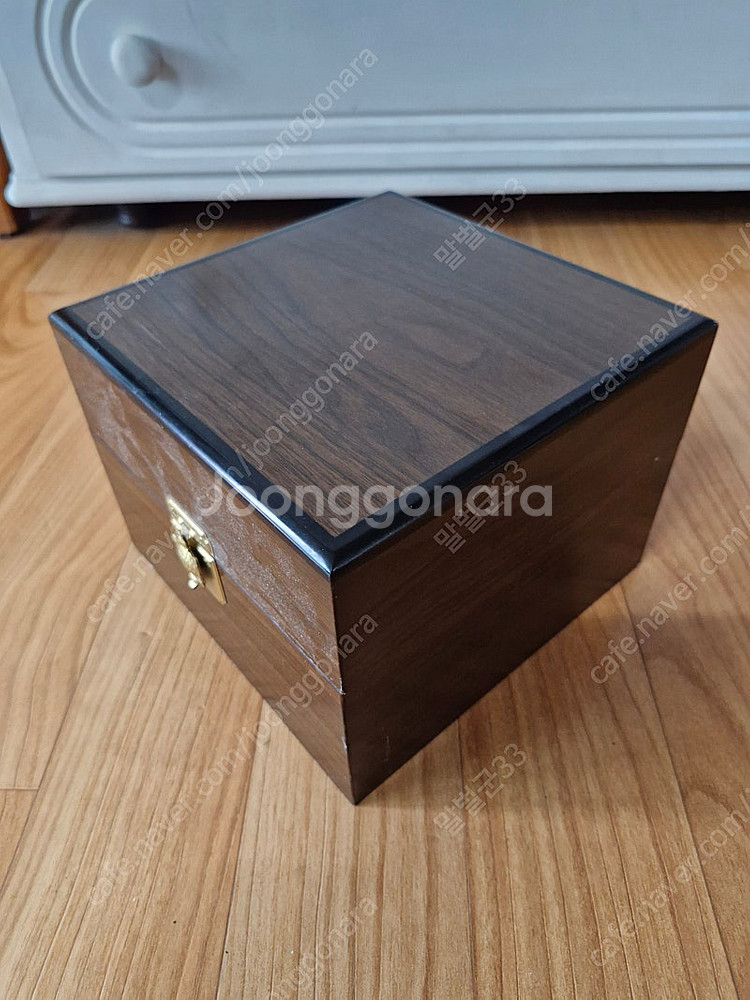 전통 나무 수납함 수납상자 반짇고리 (정사각형) (흑갈...--3