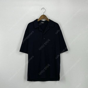 트임 반팔 카라 티셔츠 (F size / NAVY)