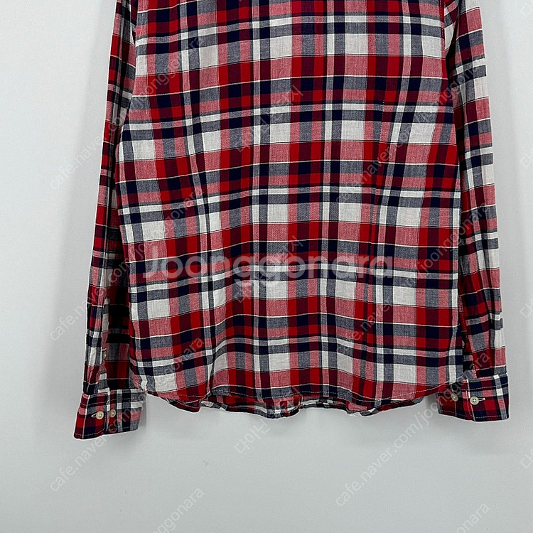 HUM 체크 남방 셔츠 (90 size / RED)--9