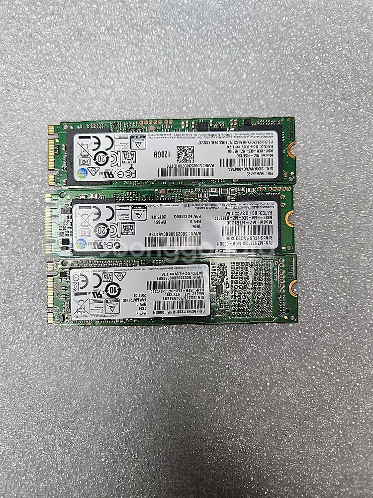 삼성 M.2 SSD 128기가 2개 120기가 1개 입...--0