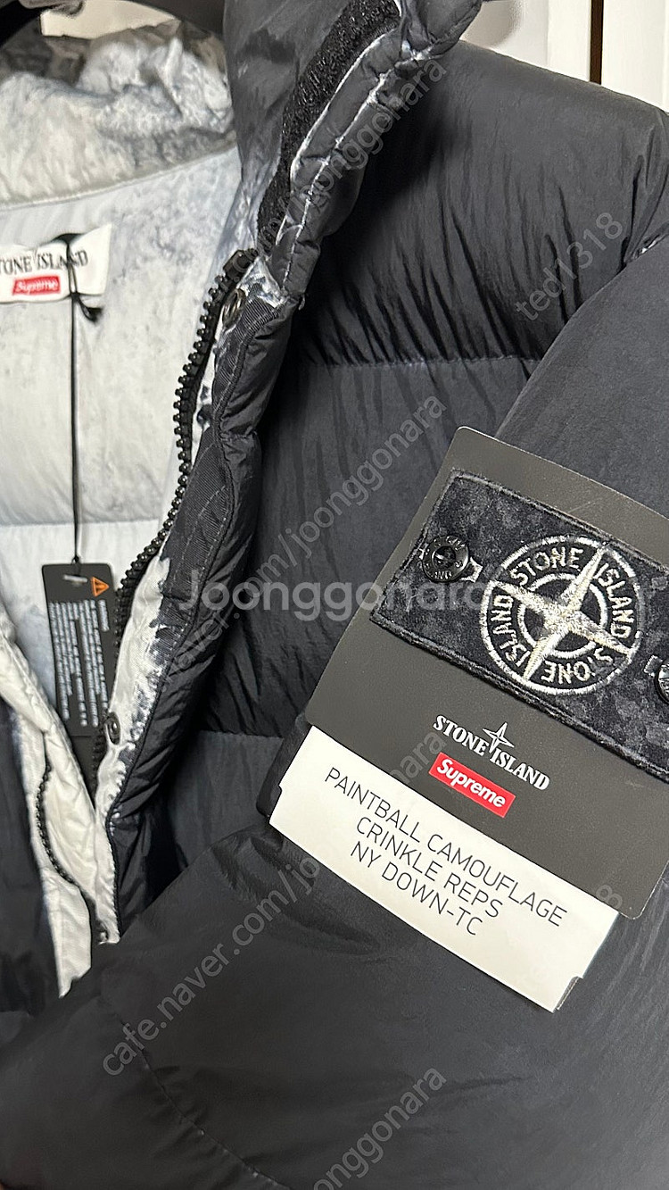 20FW 슈프림 스톤아일랜드 크링클랩스 블랙L--0