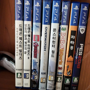 PS4파타퐁뿌요뿌요몬스터헌터월드오버워치레고마블어벤저스PES2018드레곤퀘스트에이스콤벳7