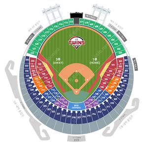 9/7(토) LG vs 한화 3루 네이비석 326블럭 통로석 2연석 양도