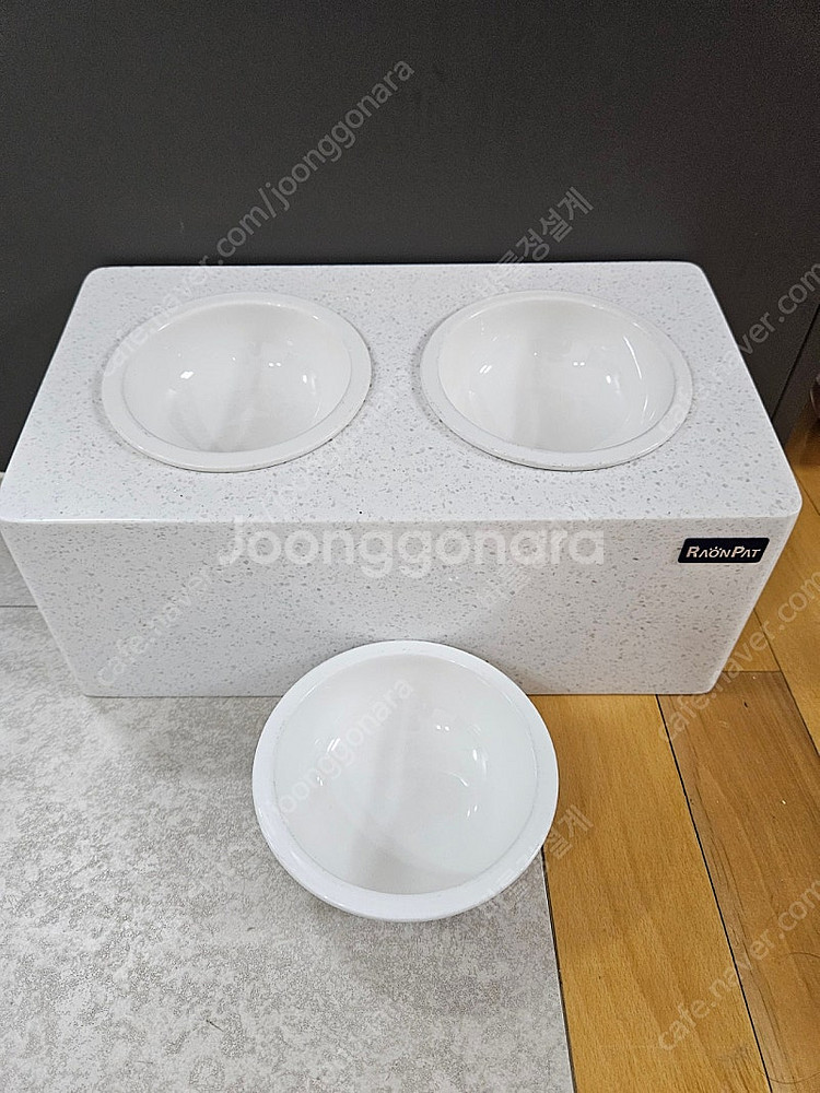 라온펫 강아지 고양이 대리석 식탁 밥그릇--0