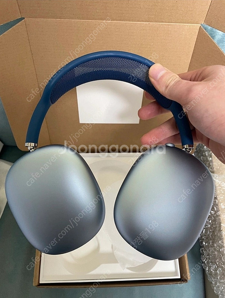 Apple 에어팟맥스 스카이 블루 풀박스 리퍼 신품급 풀박스--0