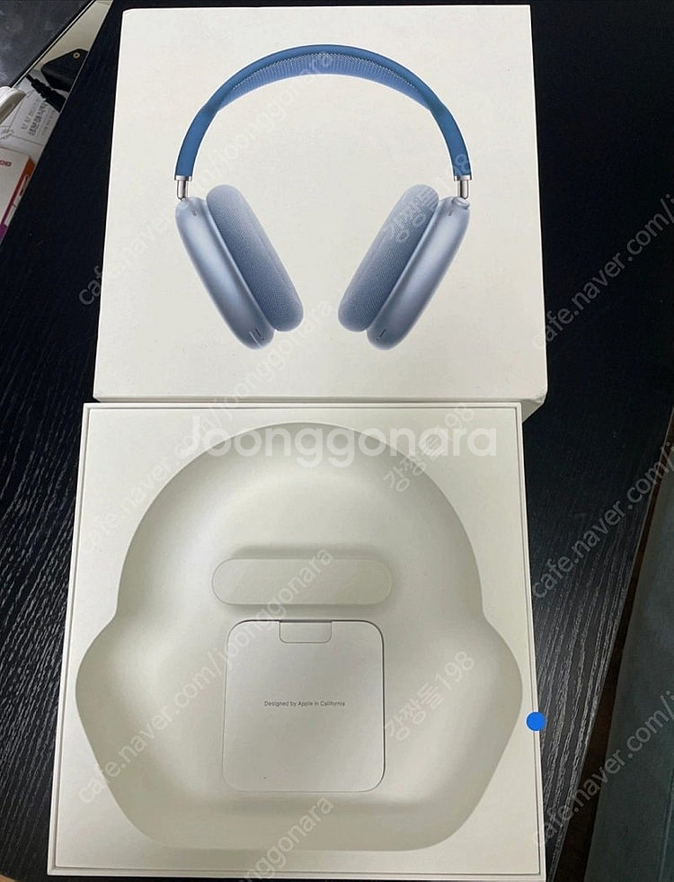 Apple 에어팟맥스 스카이 블루 풀박스 리퍼 신품급 풀박스--1