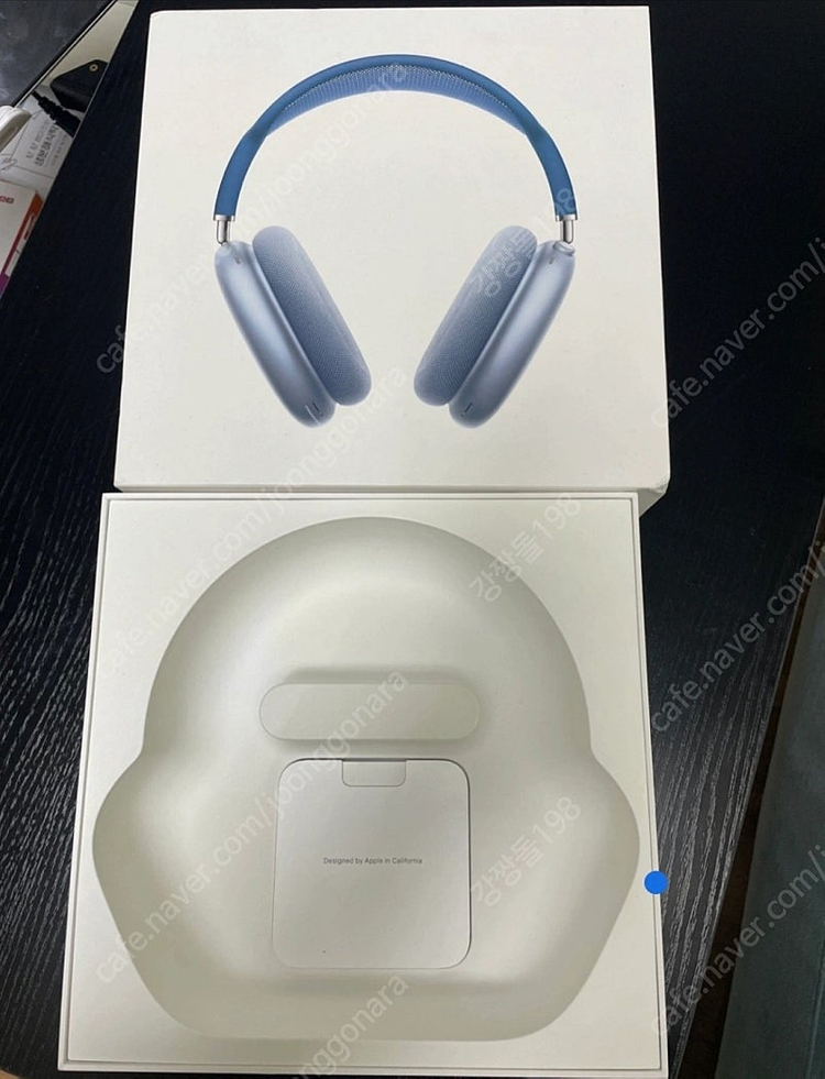 Apple 에어팟맥스 스카이 블루 풀박스 리퍼 신품급 풀박스--1