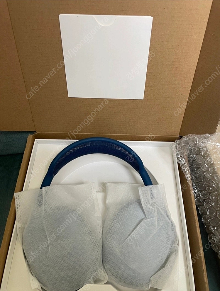 Apple 에어팟맥스 스카이 블루 풀박스 리퍼 신품급 풀박스--4