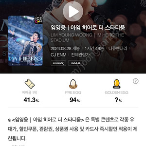 임영웅 영화 영시봉 정가 양도 7일 토요일 서면 판매 2연석, 단석