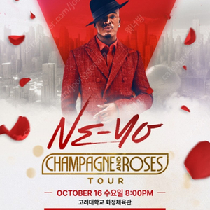 니요 내한공연 NE-YO Champagne & Roses Tour in SEOUL 10/16(수) 초특급 명당 3열 2연석 양도합니다.