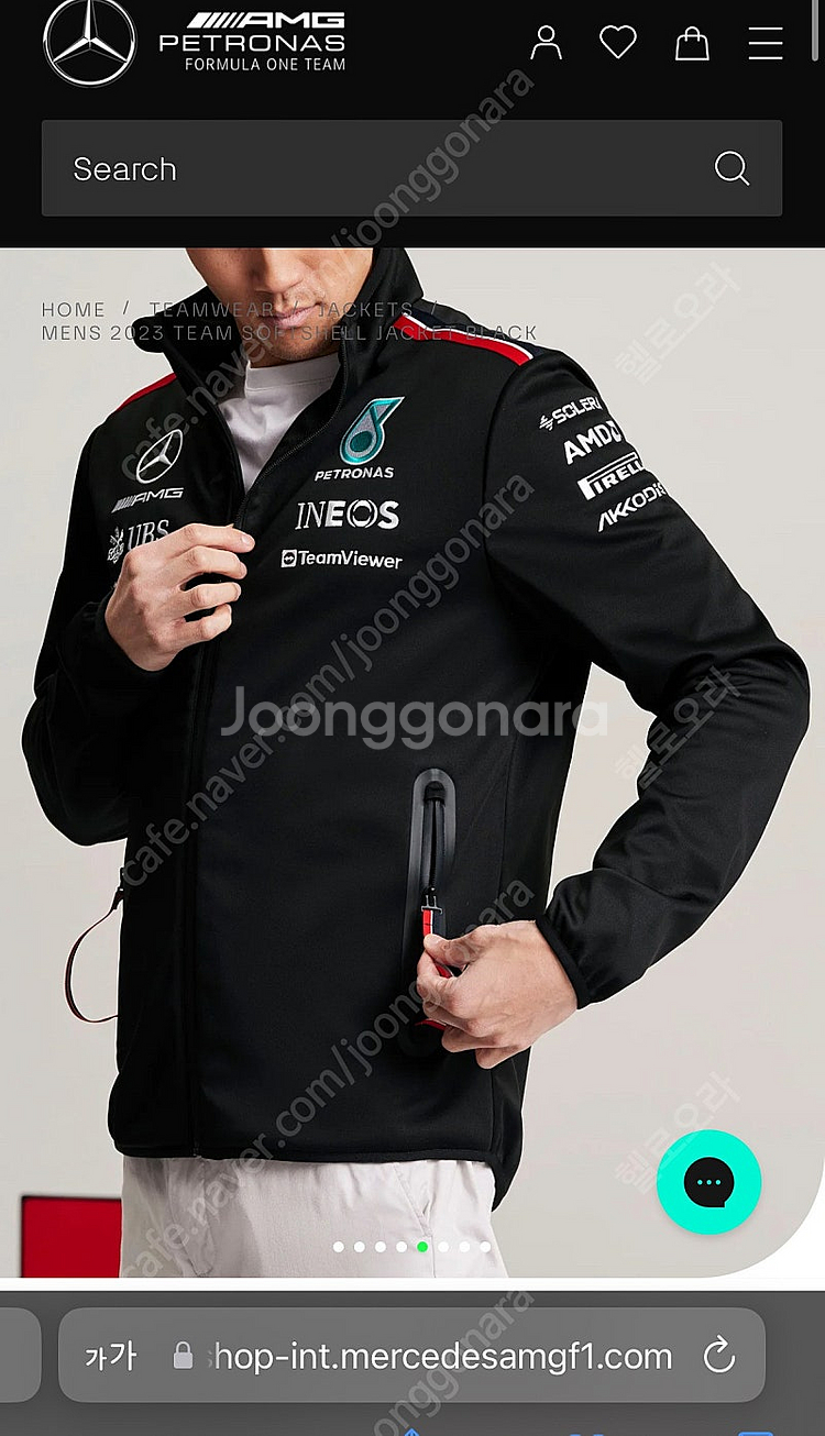F1 메르세데스 소프트쉘 자켓 XXL--4