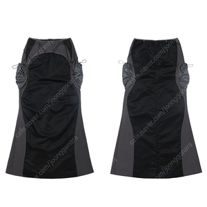 Ojos pocket bag long skirt black