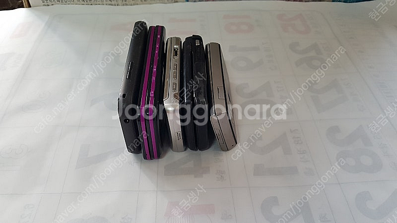 삼성 LG KT 팬택 구형 휴대폰 5개--3