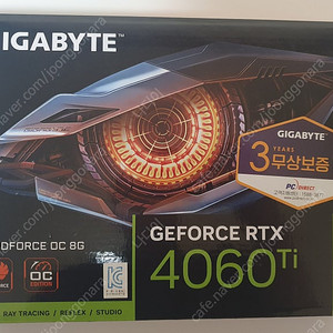 GIGABYTE 지포스 RTX 4060 Ti WINDFORCE OC D6 8GB 풀박스 판매합니다 교환O