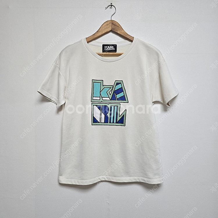칼라거펠트 여성 로고 반팔 티셔츠 화이트(M)--0