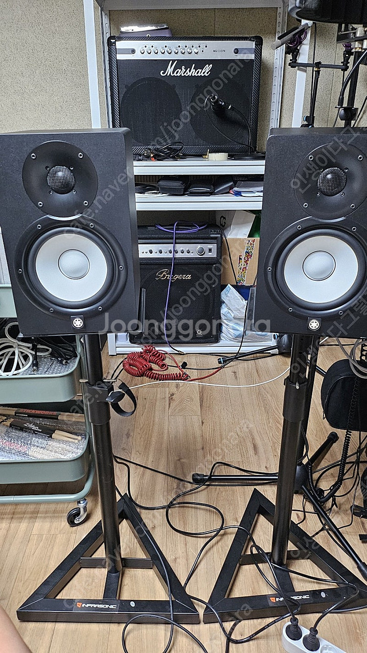 야마하 hs7 스피커 / 스탠드 1조 판매합니다.--0
