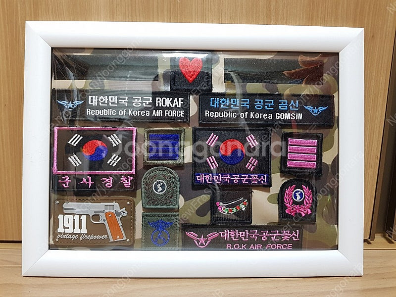 공군 군사경찰(헌병) 곰신,꽃신 약장 액자 일괄 판매--0