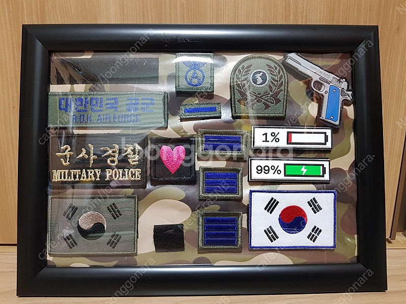공군 군사경찰(헌병) 곰신,꽃신 약장 액자 일괄 판매--1