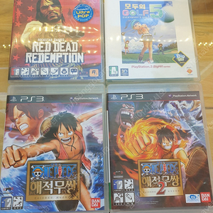 PS3 게임씨디 4종 해적무쌍 해적무쌍2 모두의골프5 레드데드리뎁션