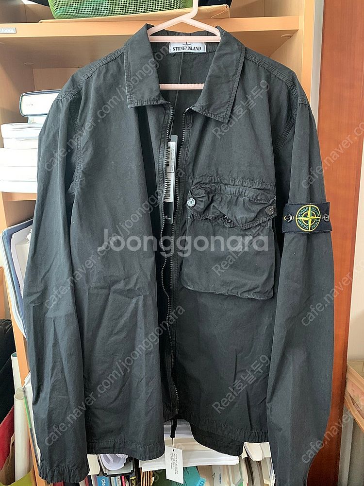 21ss 스톤아일랜드 올드이펙트 오버셔츠 블랙 XL 팝...--1