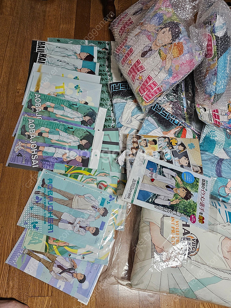 하이큐 오이카와 토오루 공식 굿즈 쿠션+클리어파일 일괄...--1