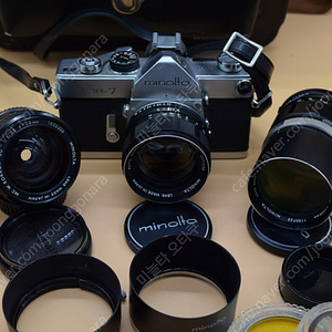 [입문용 필름 카메라] MINOLTA SR7 SET (58MM F1.4, 135MM F2.8, 28MM F3.5) WITH HOOD & CASE