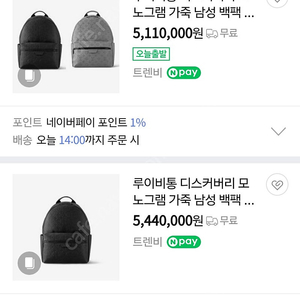 루이비통 디스커버리 가죽백팩