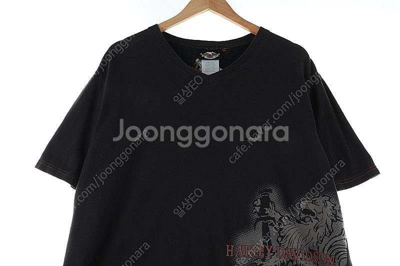 (XL-XXL) 할리데이비슨 반팔 티셔츠 오버핏 빅 페...--2