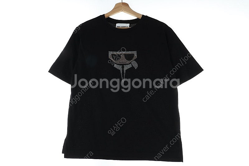(M) 칼라거펠트 반팔 티셔츠 빅 페인팅 면 올드스쿨--1