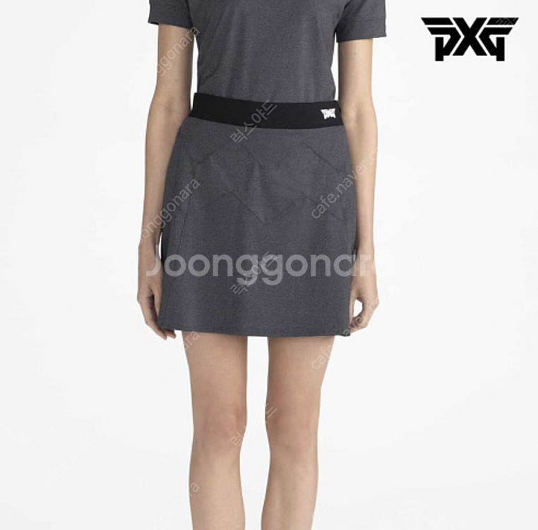 PXG 여성 쉐브론 플레어 스커트 멜란지 그레이 WF2...--0