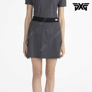 PXG 여성 쉐브론 플레어 스커트 멜란지 그레이 WF22ABK0-03 CHEVRON FLARE SKIRT