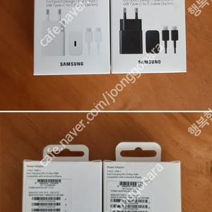 삼성 정품 충전기와 충전줄 15w pd power adapter 미개봉 삼성충전기