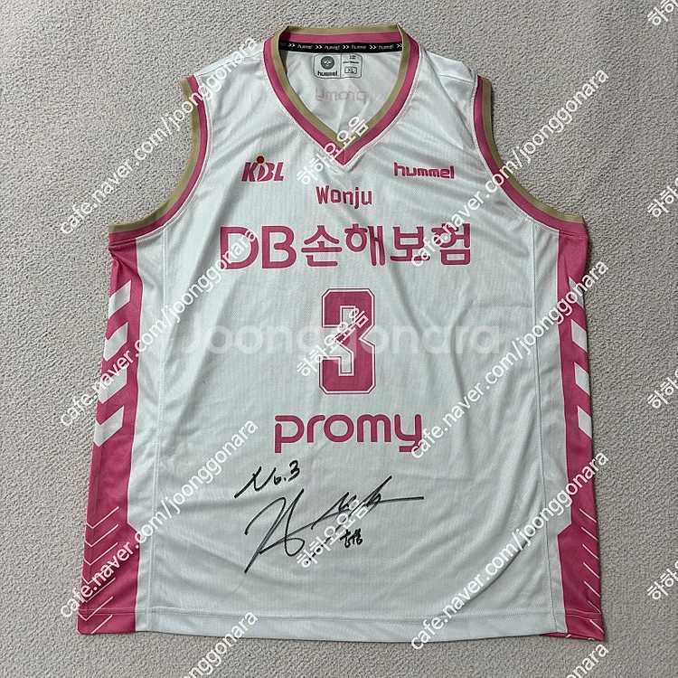 KBL 허웅 유니폼 스페셜에디션 친필싸인 핑크--0