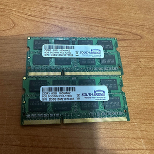 노트북용 램 ddr3 12800s 8g 2장