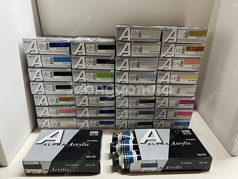 알파아크릴물감(50ml*3개입)32박스 32가지색 총9...--0