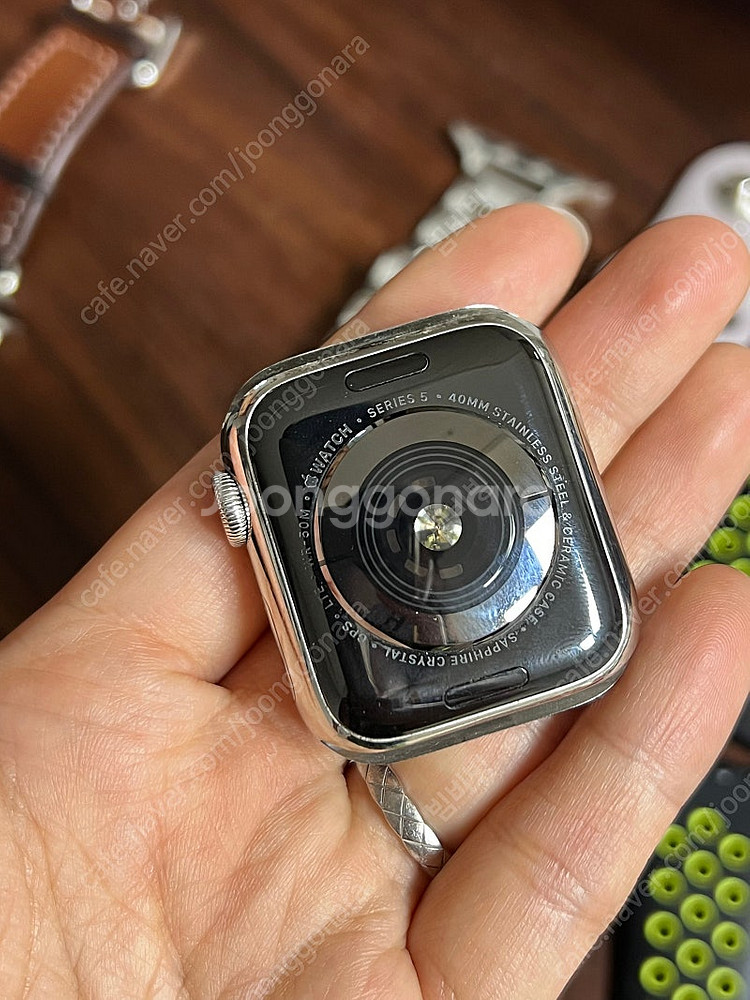 애플워치5 40mm 스테인레스스틸/밀레니즈루프 일괄--3