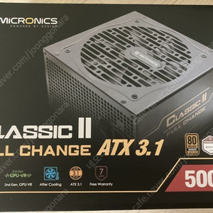 마이크로닉스 Classic II 풀체인지 500W 80PLUS BRONZE ATX 3.1 판매합니다