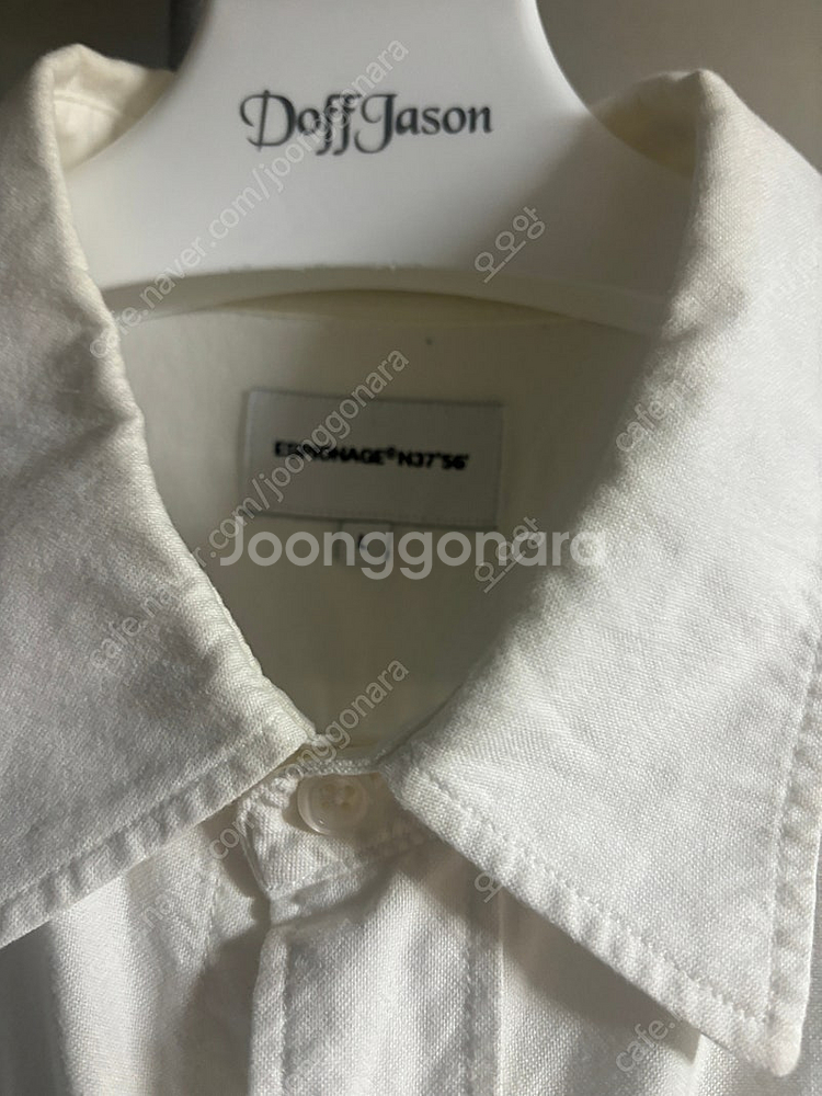 에스피오나지 블랙 데님 셔츠 반팔, 옥스포드 화이트 반...--3