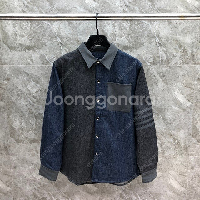 톰브라운 사선 남여공용 셔츠 재킷 아우터--0