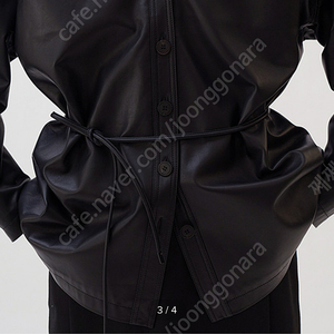 새상품 르917 LE17SEPTEMBRE 얼바닉30 타낫 COLLARLESS LEATHER JACKET-LONG [BLACK]