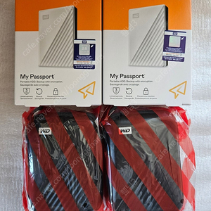 Western Digital WD NEW My Passport Gen3 5TB 2개 총 10TB 화이트 외장하드 국내 정품 + 정품 파우치 미개봉 신품 외장하드 국내 정품 5TB