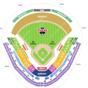 9/8(일) 기아타이거즈vs키움 챔피언석 명당 통로석 판매