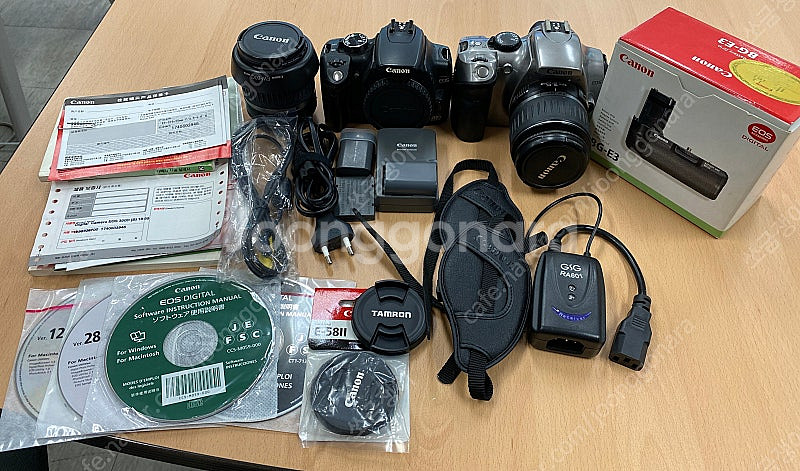 캐논 300D, 350D, 18-55 2개--0